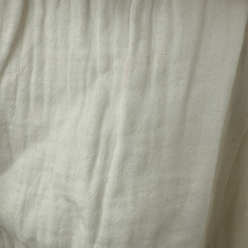 Faherty Womens Dune Cotton Gauze Kasey Dress White L Organic Cotton New - Picture 8 of 10